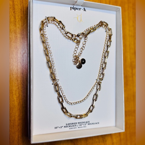 Piper K Gold and Silver Layered Necklace - Picture 4 of 6
